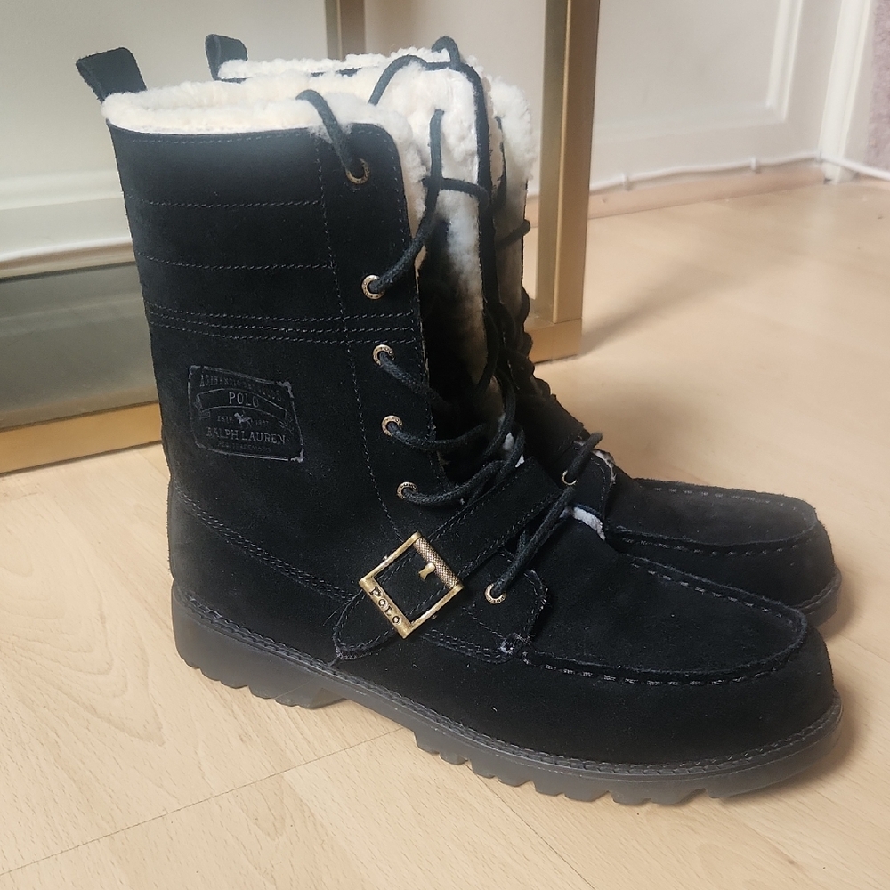 Polo by Ralph Lauren  Boy"s Black Suede Boots